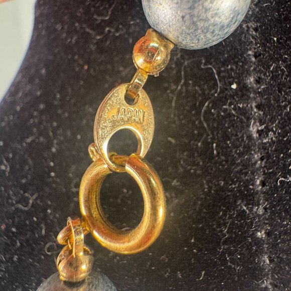 Vintage Handmade porcelain & bead Necklace With Floral Pendant From Japan - Picture 6 of 11